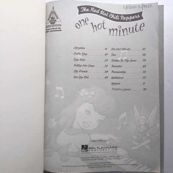 Red Hot Chili Peppers: One Hot Minute Guitar Transcriptions, Tabs and Notes Book - Picture 10 of 11